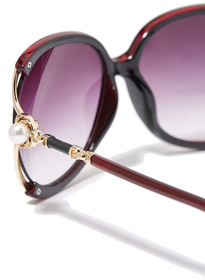 فيل نظارة شمسية بإطارٍ على شكل فراشة - مقاس العدسة: 62 مم . للنساء - Image 3