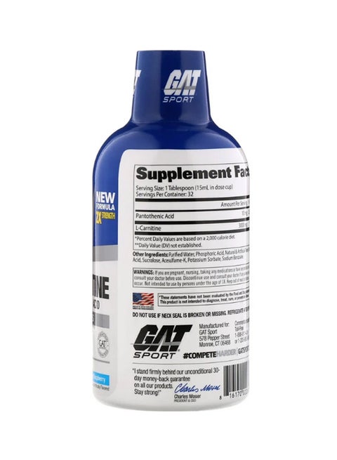 gat l-carnitine GAT L-Carnitine 3000mg Amino Acid Blue Raspberry Flavor Dietary Supplement  | Best Price Bahrain