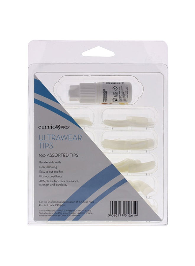 Pro Ultrawear Tips-100 Pc Acrylic Nails Clear