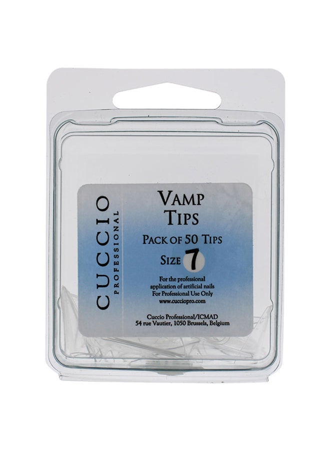 Cuccio Pro Vamp Tips 50 Pc Acrylic Nails Clear