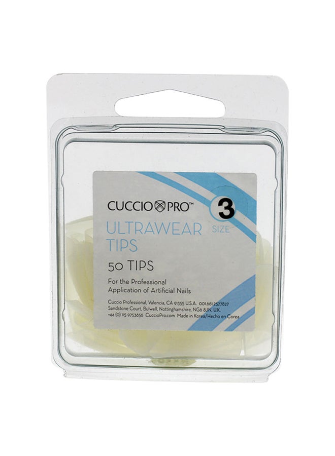 Cuccio Pro Ultrawear Tips - 50 Pc Acrylic Nails Clear