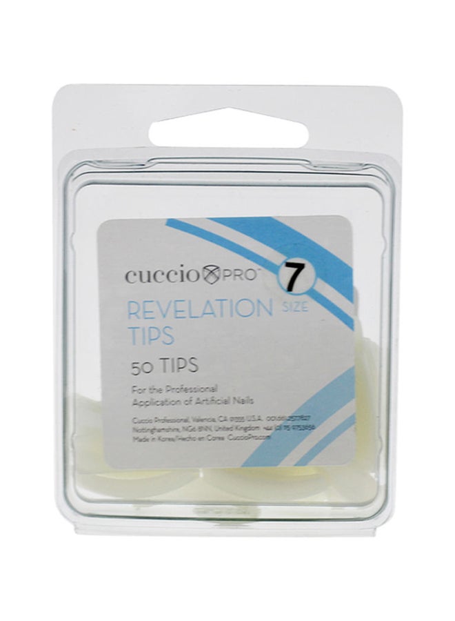 Cuccio Pro Revelation Tips- 50 Pc Acrylic Nails Clear