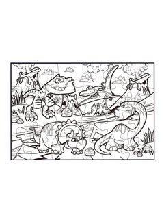 QIHAN 24-Piece Jurassic Dinosaur Jigsaw Puzzle 92x62centimeter  - Image 2