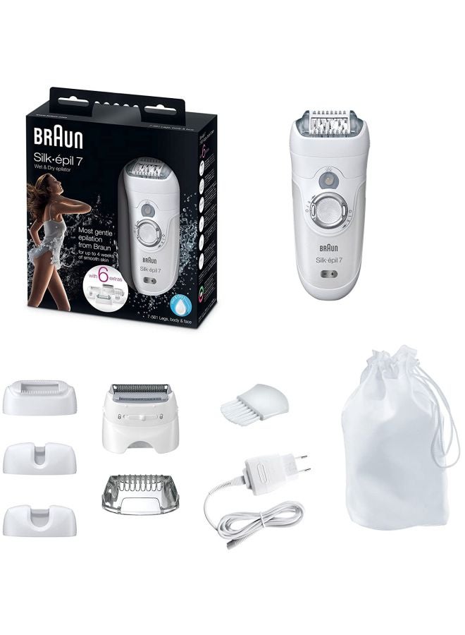 براون ماكينة سيلك إيبل 7 اللاسلكية لإزالة الشعر الزائد للاستخدام الجاف والرطب أبيض 17.6 x 23.6 x 8.2سم - Image 4