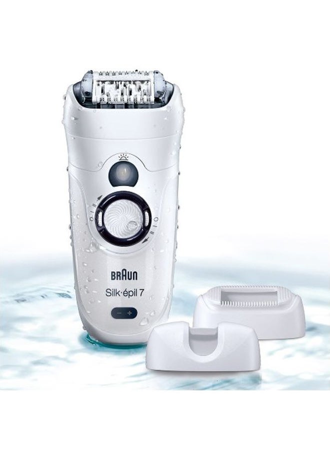 براون ماكينة سيلك إيبل 7 اللاسلكية لإزالة الشعر الزائد للاستخدام الجاف والرطب أبيض/أسود - Image 2