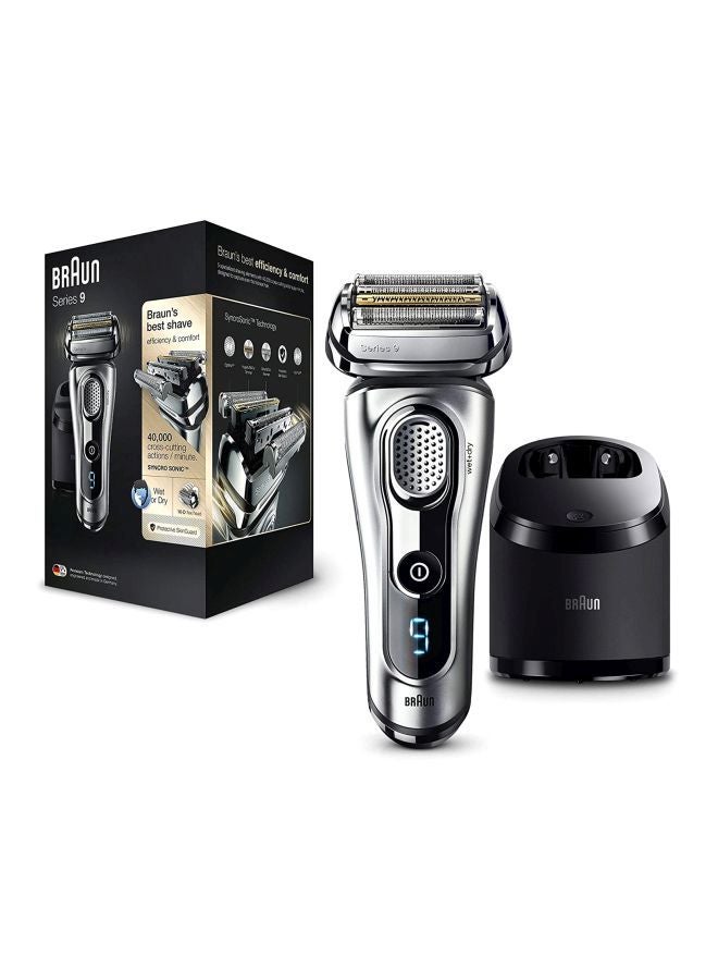 براون - ماكينة الحلاقة Series 9 كهرباء Foil Shaver المزودة بخاصية التنظيف فضي - Image 1
