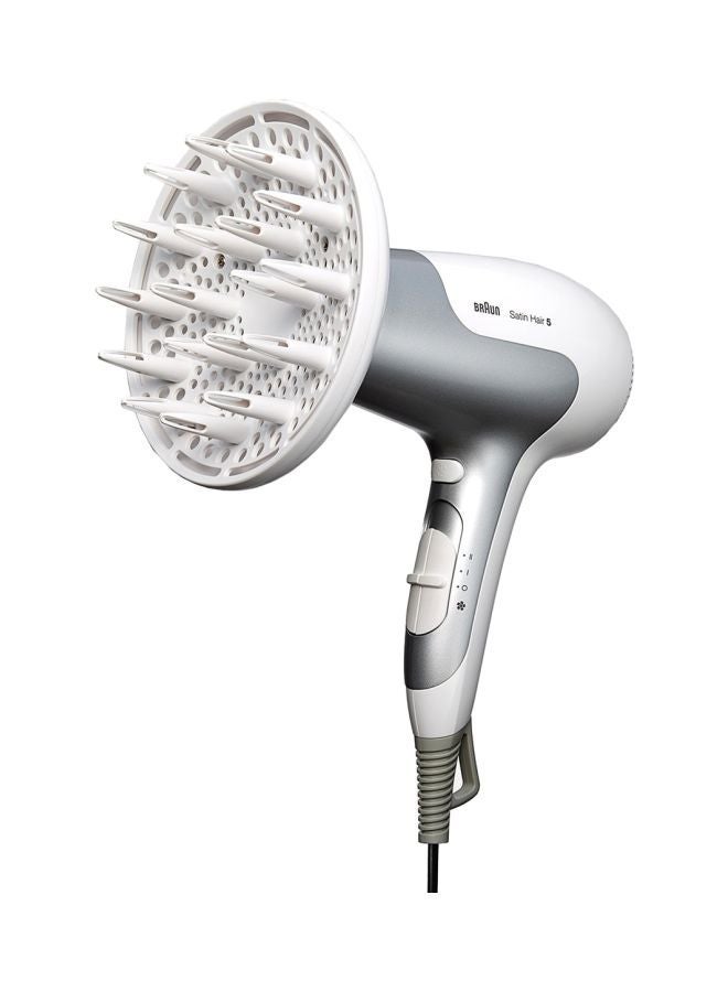 Satin Hair 5 HD585 Power Perfection Dryer White/Grey