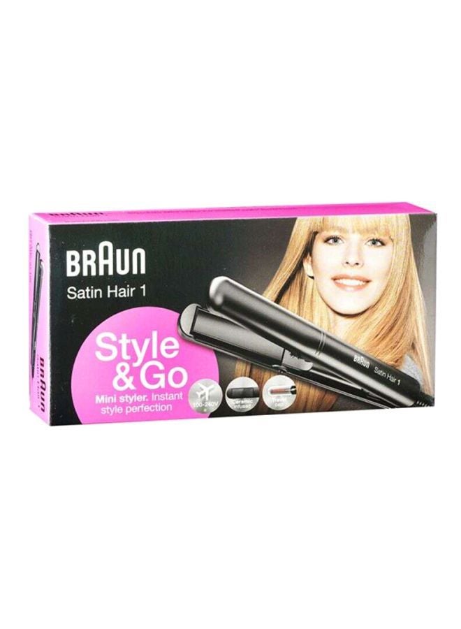 BRAUN Satin Hair 1 Style And Go Mini Styler With Ceramic Plates Black  - Image 4