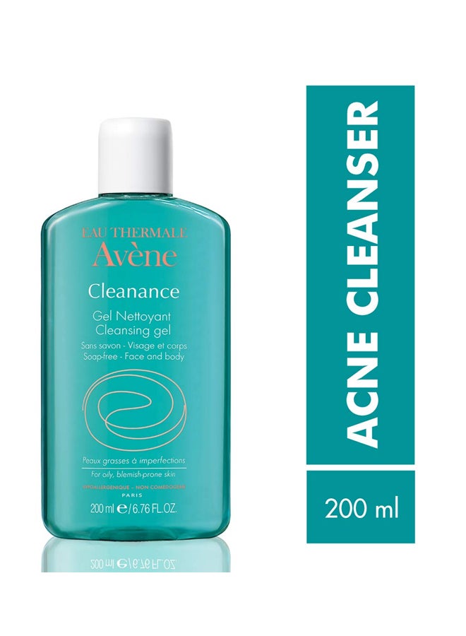 Avene - Cleanance Face and Body Cleansing Gel Blue 200ml - Image 1