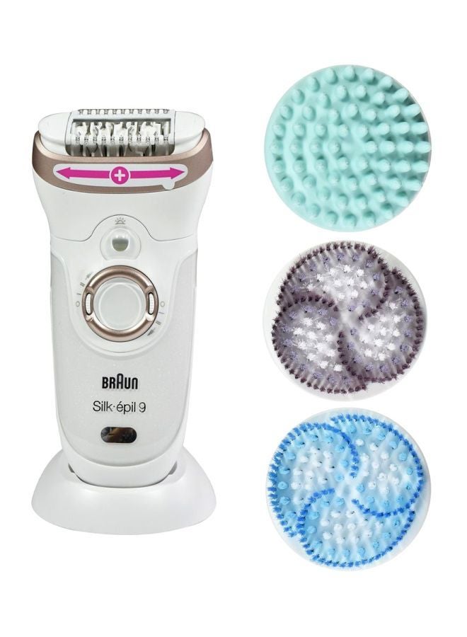 براون ماكينة إزالة الشعر سيلك إيبل 9  للاستعمال الجاف والمبلل أبيض - Image 2