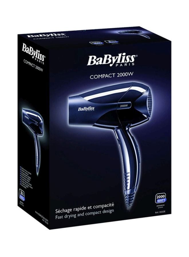 BaByliss Compact Hair Dryer Blue - Image 2