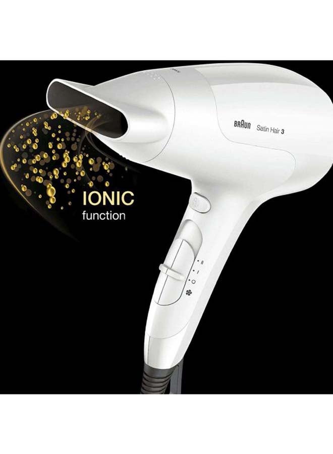 براون مجفف الشعر ساتين بيرفيكشن مزود بثلاث سرعات أبيض - Image 3