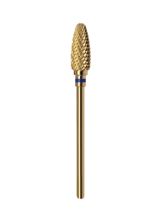 Bruson Carbide Flame Designed Nail Drill Bit Gold/Blue - Image 1