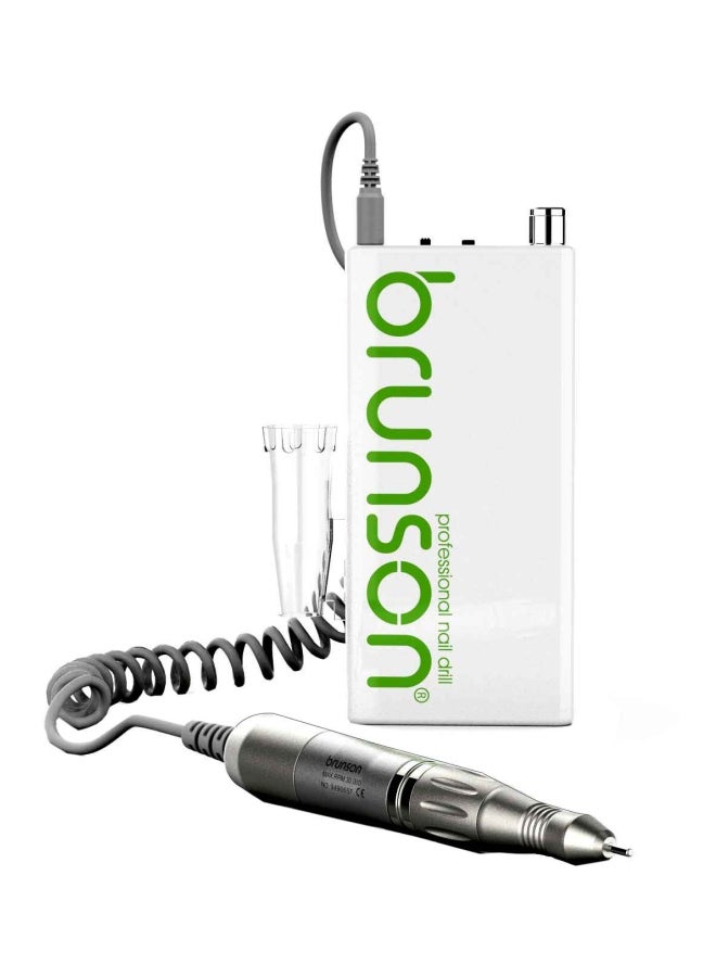 Bruson Freedom Portable Nail Drill Machine White/Silver/Green - Image 1
