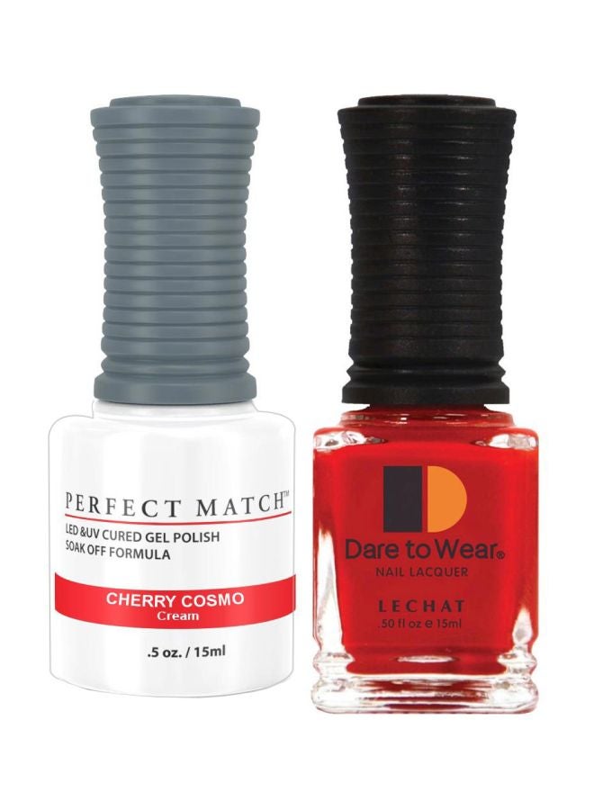 Lechat Dare To Wear Gelish Nail Polish With Perfect Match Soak Off Formula Cherry Cosmo - Image 1