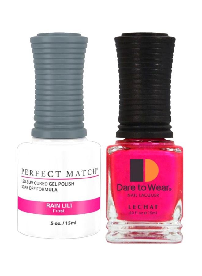 Lechat Dare To Wear Gelish Nail Polish With Perfect Match Soak Off Formula Rain Lili - Image 1