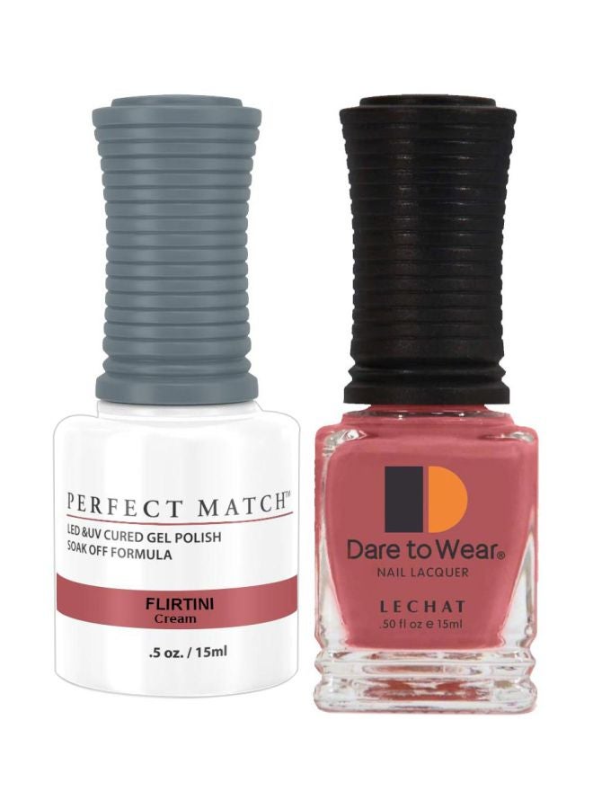 Lechat Dare To Wear Gelish Nail Polish With Perfect Match Soak Off Formula Flirtini - Image 1