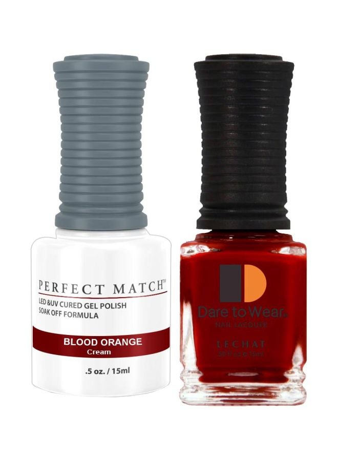 Lechat Dare To Wear Gelish Nail Polish With Perfect Match Soak Off Formula Blood Orange - Image 1