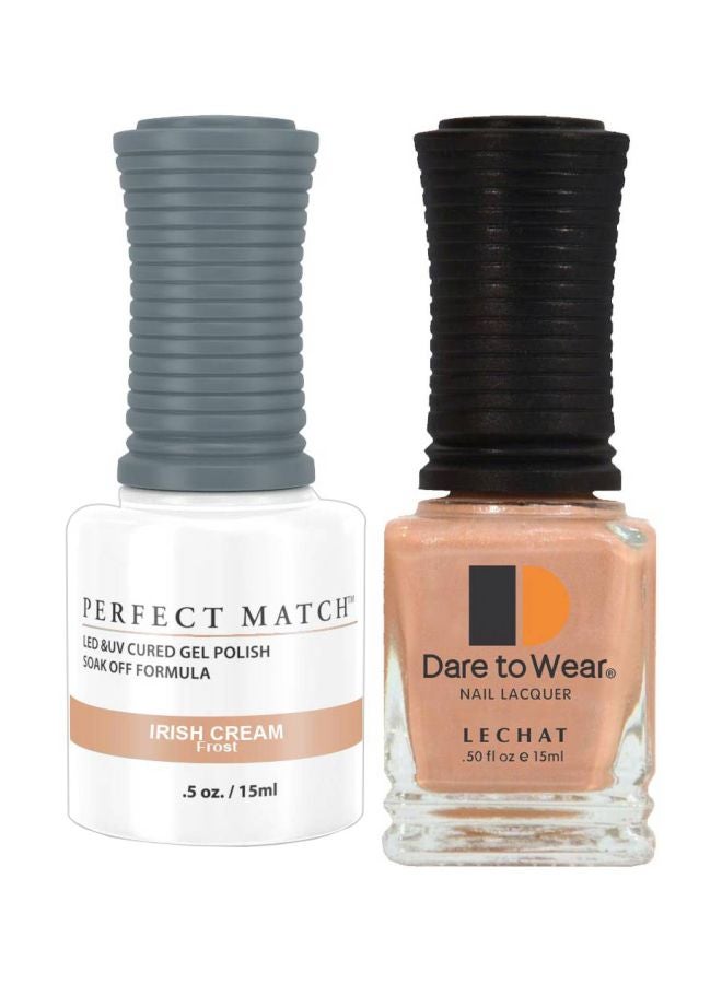 Lechat Dare To Wear Gelish Nail Polish With Perfect Match Soak Off Formula Irish Cream - Image 1