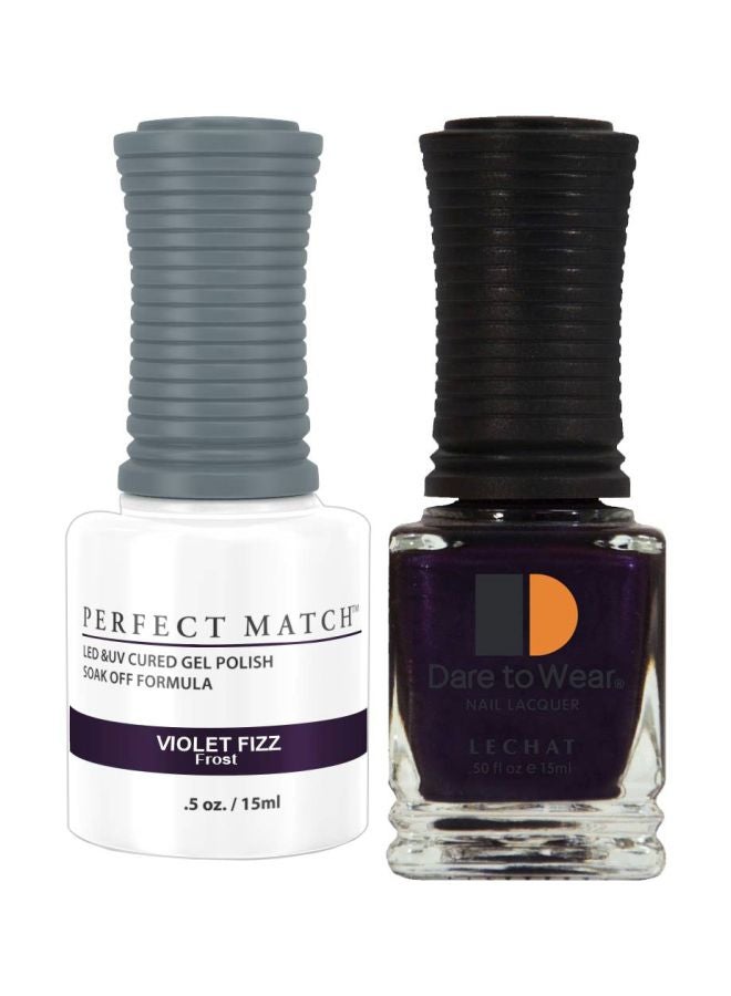Lechat Dare To Wear Gelish Nail Polish With Perfect Match Soak Off Formula Violet Fizz - Image 1