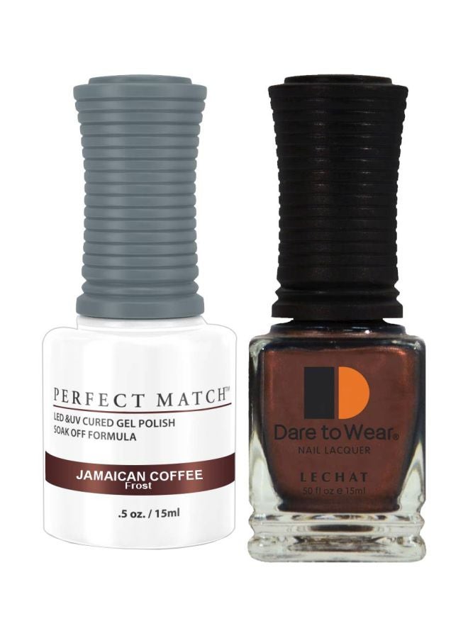 Lechat Dare To Wear Gelish Nail Polish With Perfect Match Soak Off Formula Jamaican Coffee - Image 1