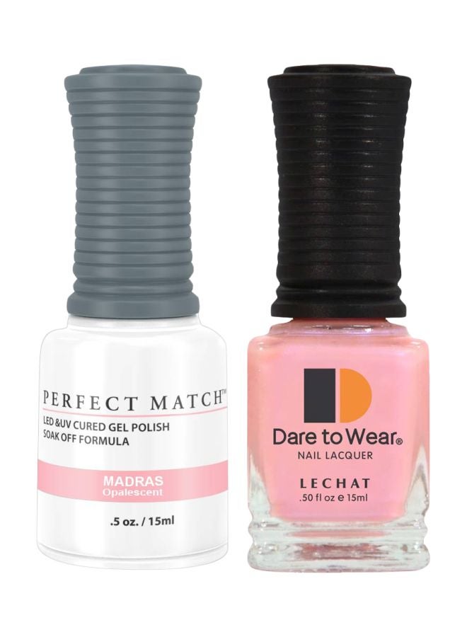 Lechat Dare To Wear Gelish Nail Polish With Perfect Match Soak Off Formula Madras - Image 1