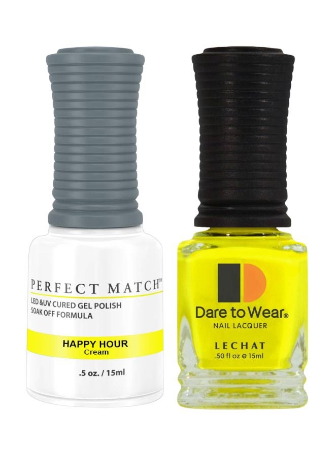 Lechat Dare To Wear Gelish Nail Polish With Perfect Match Soak Off Formula Happy Hour - Image 1