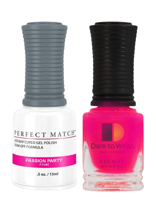 Lechat Dare To Wear Gelish Nail Polish With Perfect Match Soak Off Formula Passion Party - Image 1
