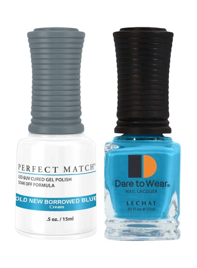 Lechat Dare To Wear Gelish Nail Polish With Perfect Match Soak Off Formula Old New Borrowed Blue - Image 1