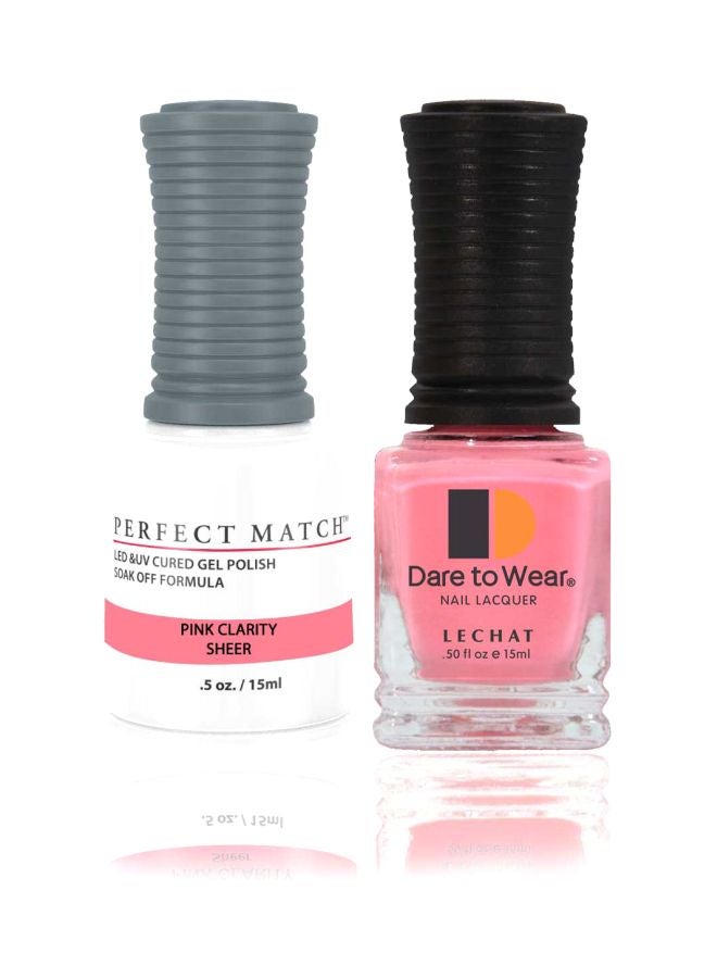 Lechat Dare To Wear Gelish Nail Polish With Perfect Match Soak Off Formula Pink Clarity - Image 3