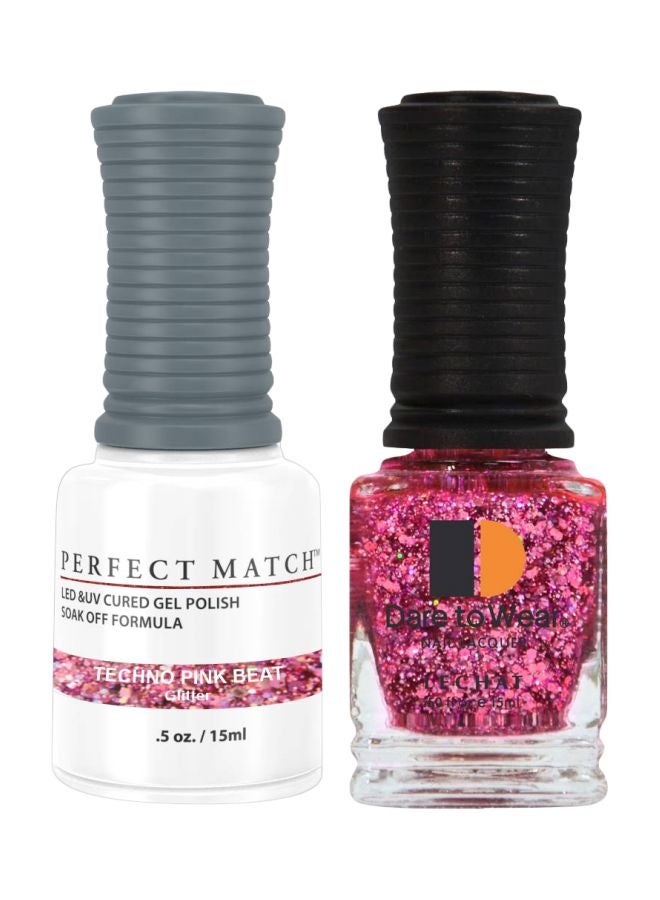 Lechat Dare To Wear Gelish Nail Polish With Perfect Match Soak Off Formula Techno Pink Beat - Image 1