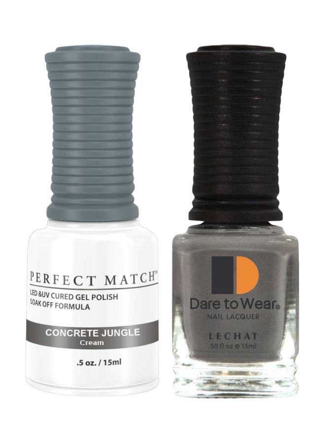Lechat Dare To Wear Nail Lacquer With Perfect Match Soak Off Formula Concrete Jungle - Image 1
