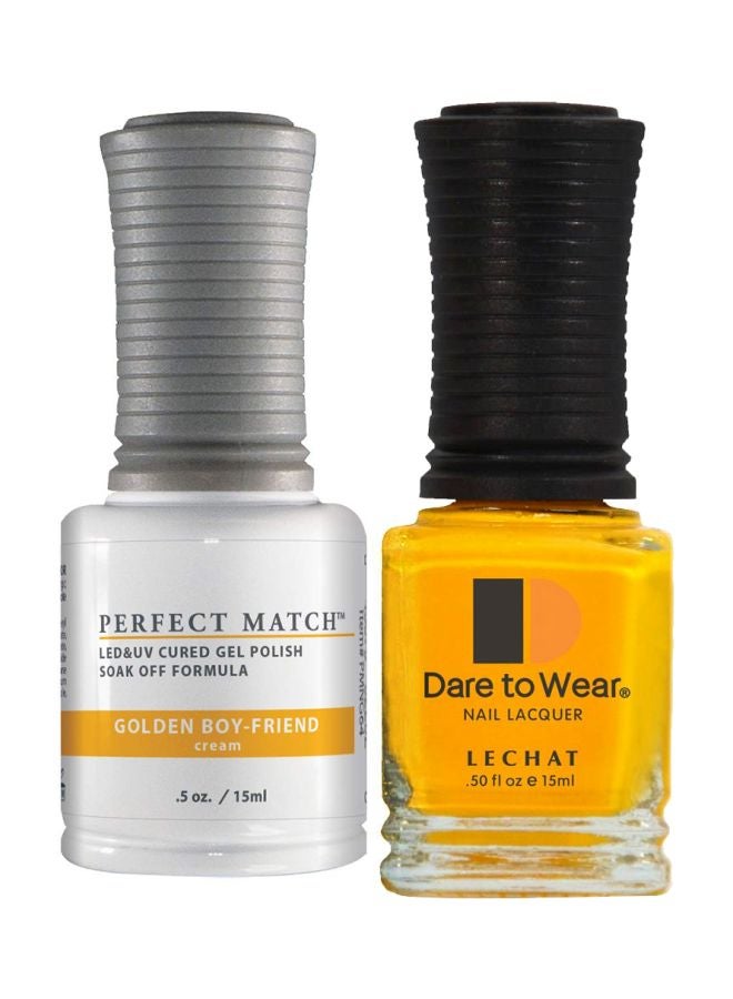 Lechat Dare To Wear Nail Lacquer With Perfect Match Soak Off Formula Golden Boy-Friend - Image 1