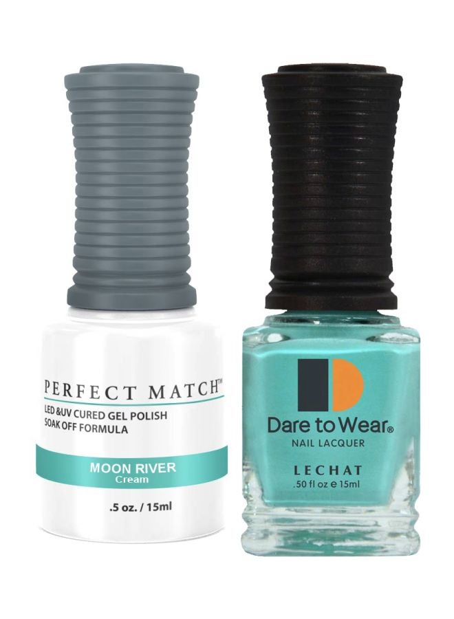 Lechat Dare To Wear Nail Lacquer With Perfect Match Soak Off Formula Moon River - Image 1