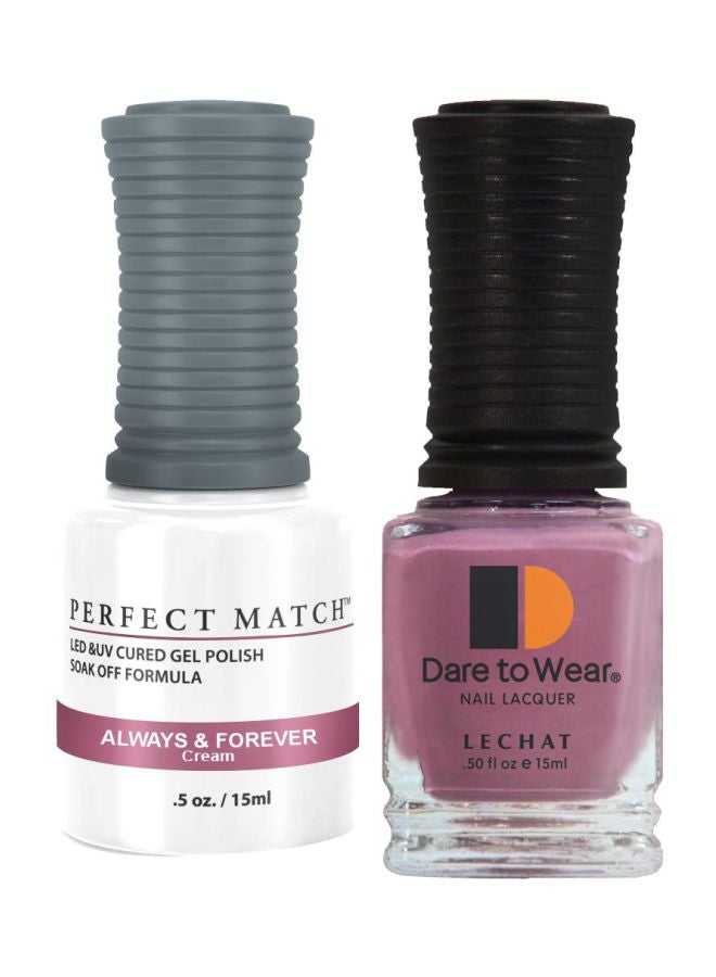 Lechat Dare To Wear Nail Lacquer With Perfect Match Soak Off Formula Always And Forever - Image 1