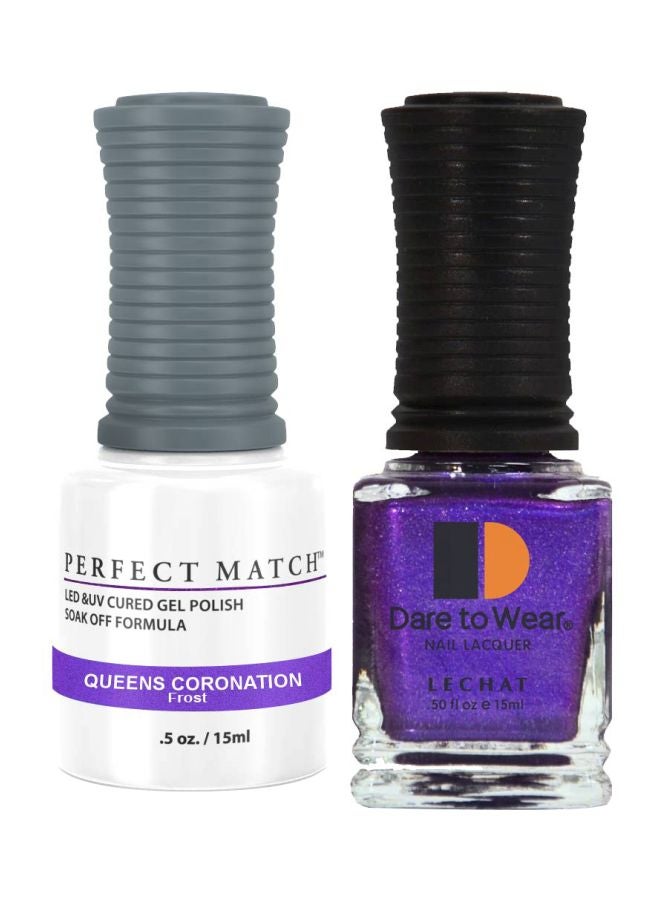 Lechat Dare To Wear Nail Lacquer With Perfect Match Soak Off Formula Queens Coronation - Image 1