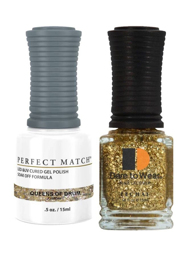 Lechat Dare To Wear Nail Lacquer With Perfect Match Soak Off Formula Queen Of Drums - Image 1