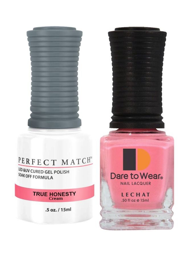 Lechat Dare To Wear Nail Lacquer With Perfect Match Soak Off Formula True Honesty - Image 1