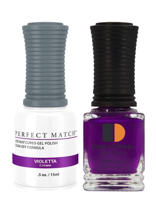 Lechat Dare To Wear Nail Lacquer With Perfect Match Soak Off Formula Violetta - Image 1