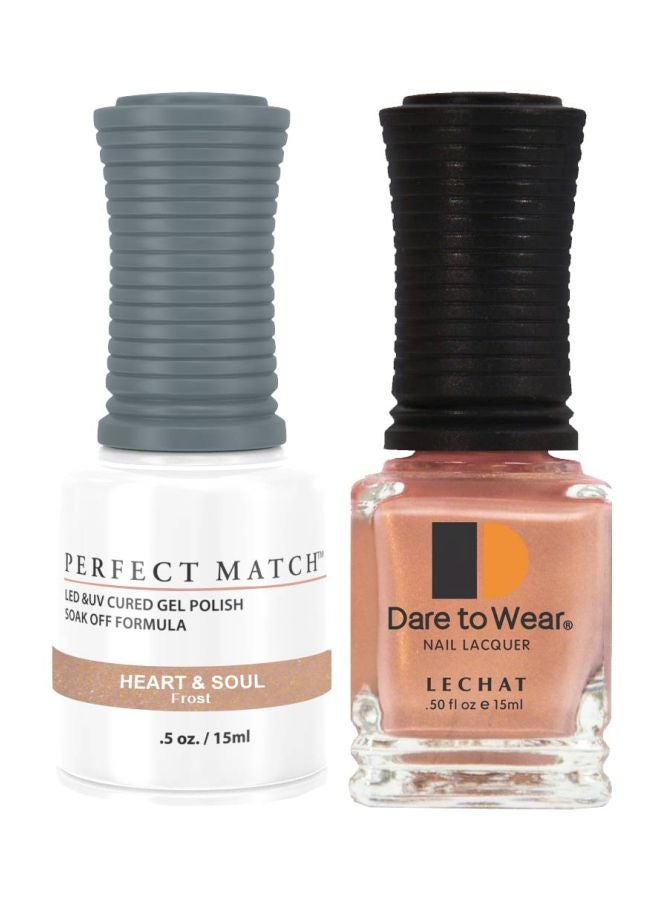 Lechat Dare To Wear Nail Lacquer With Perfect Match Soak Off Formula Heart And Soul - Image 1