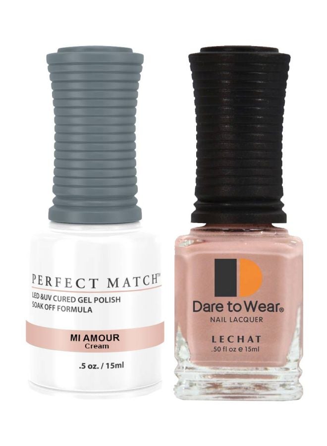 Lechat Dare To Wear Nail Lacquer With Perfect Match Soak Off Formula Mi Amour - Image 1