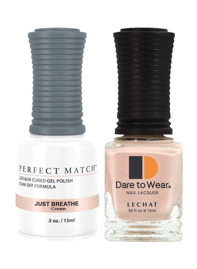 Lechat Dare To Wear Nail Lacquer With Perfect Match Soak Off Formula Just Breathe - Image 1