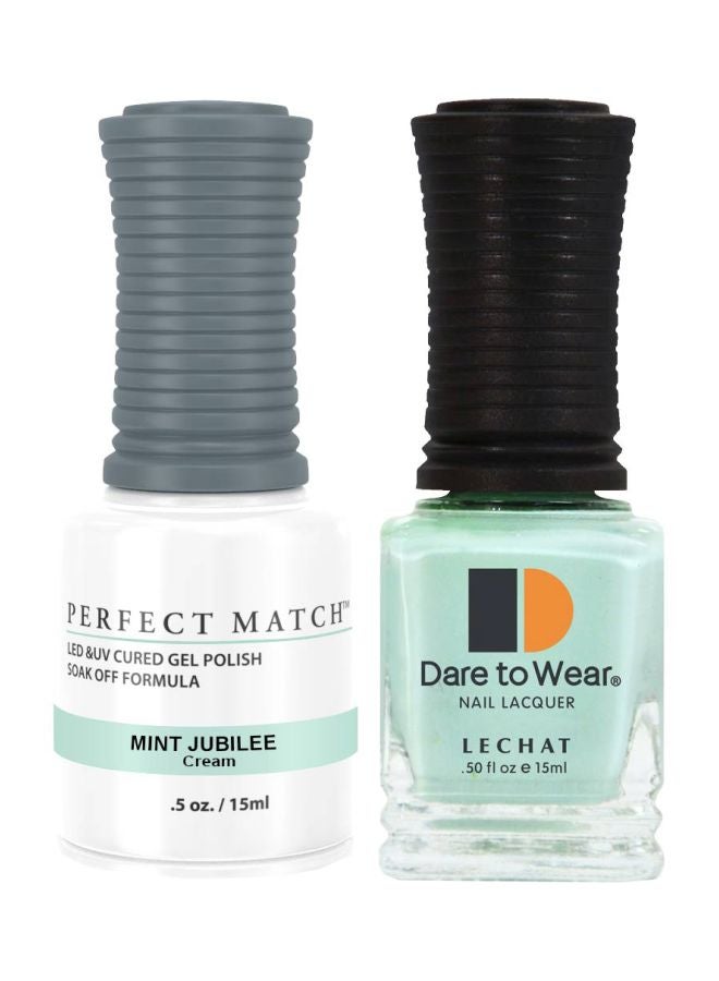 Lechat Dare To Wear Nail Lacquer With Perfect Match Soak Off Formula Mint Jubilee - Image 1