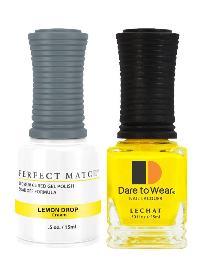 Lechat Dare To Wear Nail Lacquer With Perfect Match Soak Off Formula Lemon Drop - Image 1