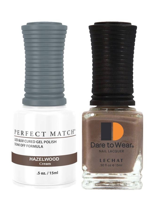 Lechat Dare To Wear Nail Lacquer With Perfect Match Soak Off Formula Hazelwood - Image 1