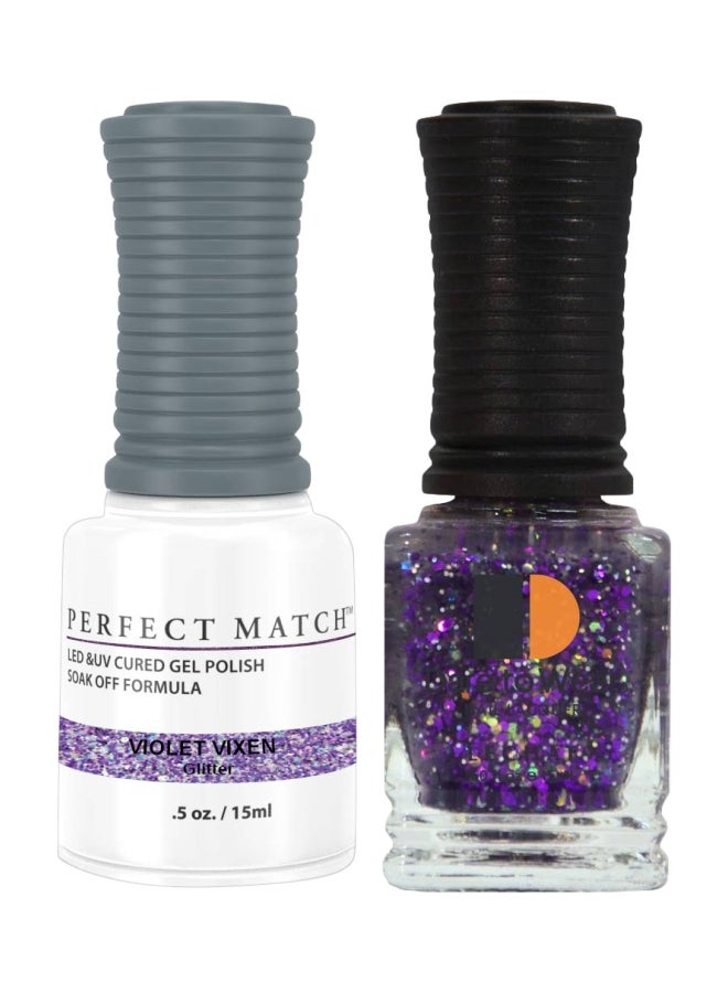 Lechat Dare To Wear Nail Lacquer With Perfect Match Soak Off Formula Violet Vixen - Image 1