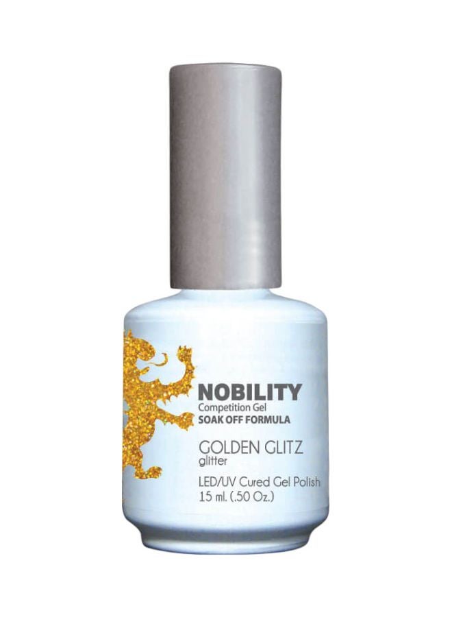 Lechat Nobility Gel Nail Polish Golden Glitz - Image 1