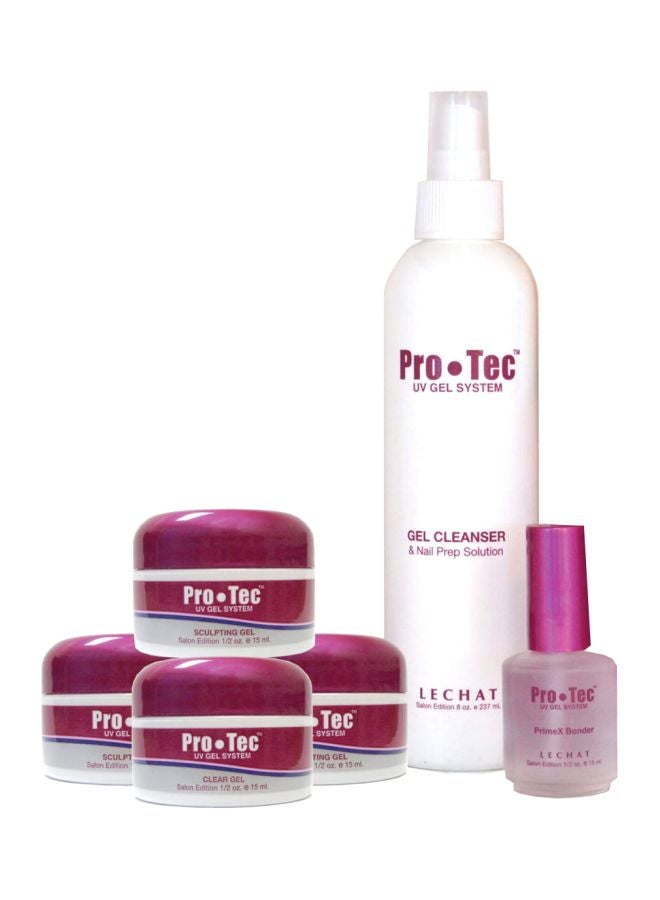 Lechat 6-Piece Pro Tec UV Gel System Professional Kit Clear - Image 1
