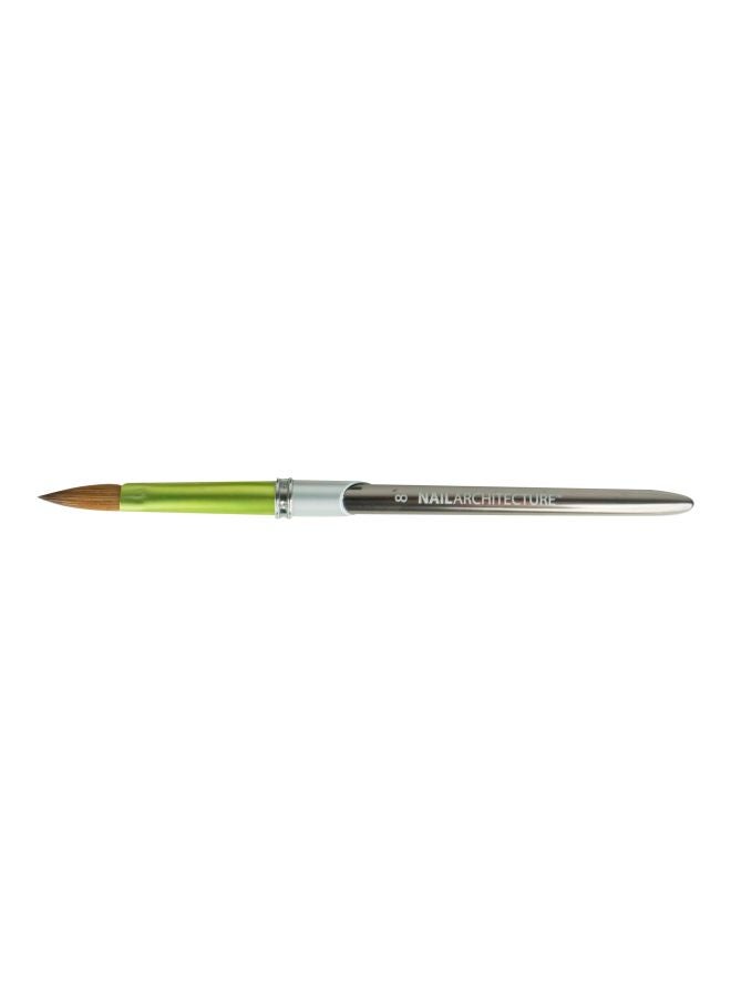 Lechat Nail Architecture Sculpting Brush Silver/Green/White - Image 1