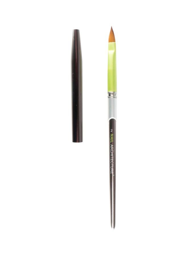 Lechat Nail Architecture Artistic Brush Green/Black/Brown - Image 1